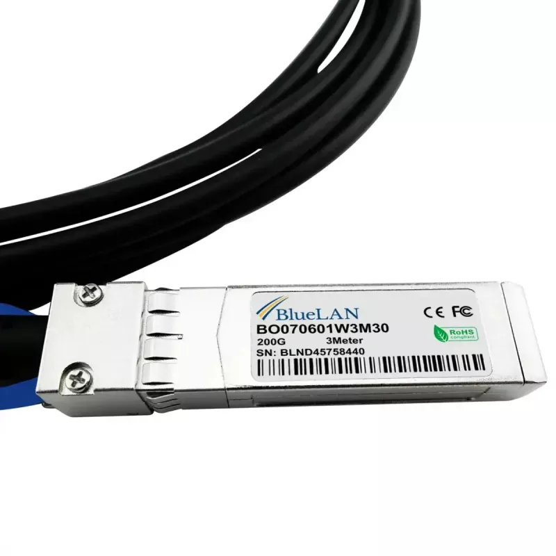 BlueOptics P06248-B21-BL Cabo DAC breakout 200G QSFP56 para 4x SFP56, 1 m