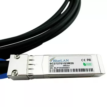 Cabo DAC BlueOptics SFP-25G-CU3M-BL SFP28 25G 3 m preto