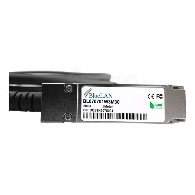 Cabo DAC BlueOptics QSFP-200G-C3M-BL 3 m QSFP56 preto