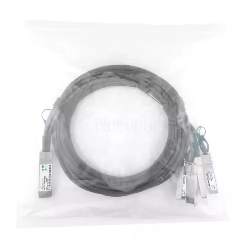 Cabo de rede BlueOptics 470-ABQF-BL QSFP28 4xSFP28 InfiniBand 2 m preto