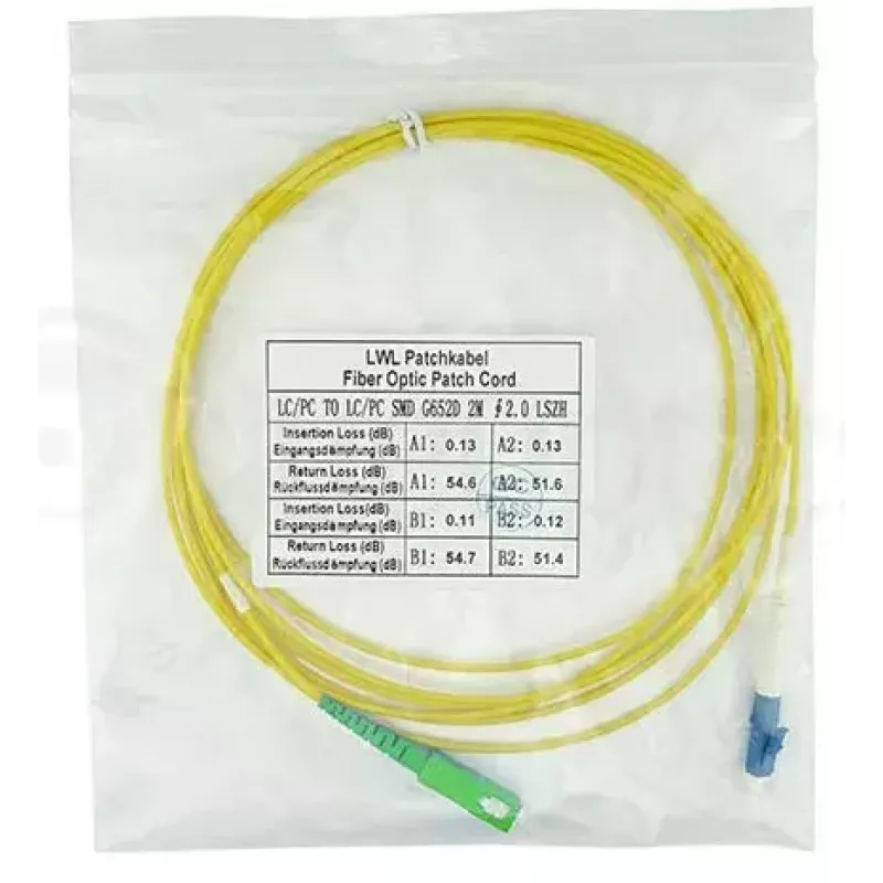 BlueOptics SFP2122BU2MS Cabo patch simplex LC-UPC/SC-APC OS2 2 m