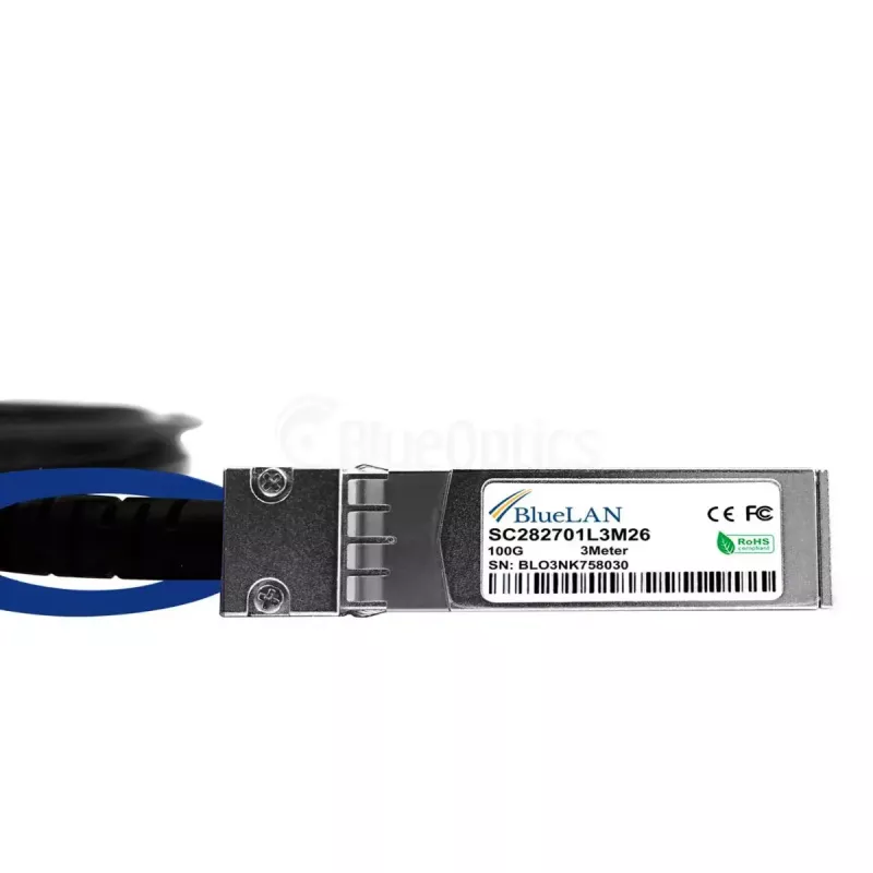 Cabo de fibra ótica InfiniBand BlueOptics 25GB-4-C03-QSFP28 3 m 4xSFP28 preto