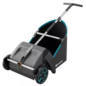 Vassoura mecânica GARDENA 3566-20, ancinho manual para relva