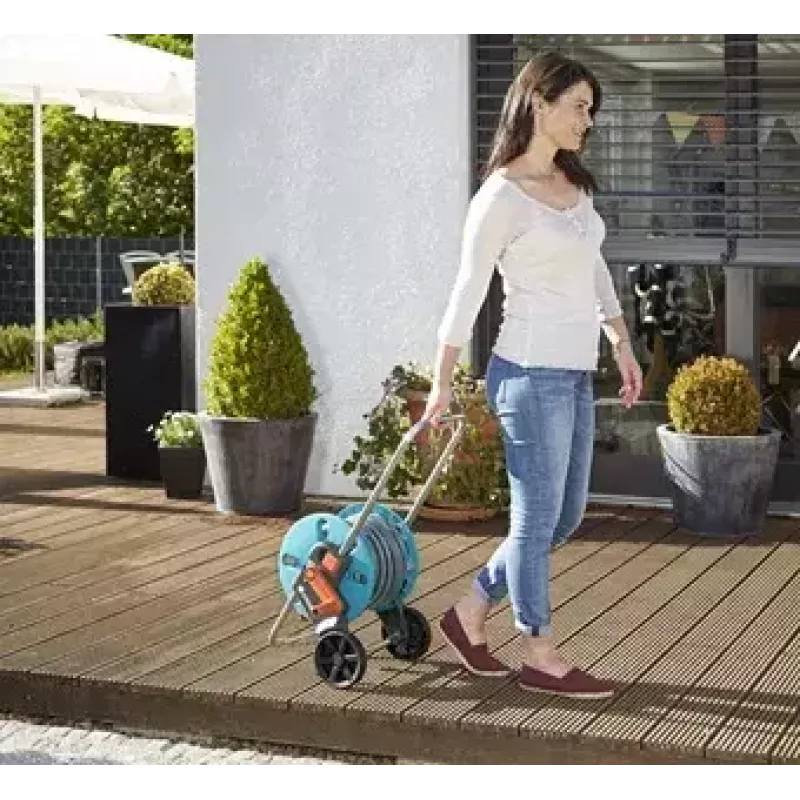 Gardena CleverRoll S Conjunto de enrolador de mangueira 20 m, turquesa/cinzento (18502-20)