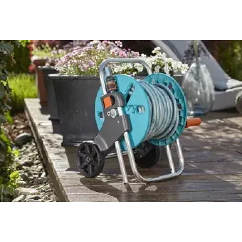 Gardena CleverRoll S Conjunto de enrolador de mangueira 20 m, turquesa/cinzento (18502-20)