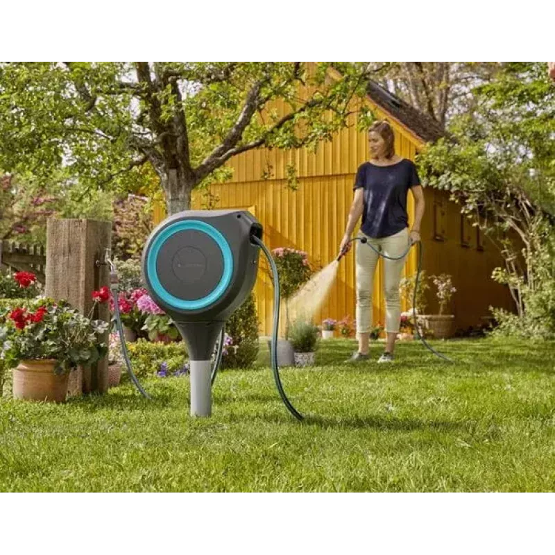 Mangueira de jardim Gardena RollUp S 15 m de superfície teal