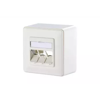 Placa de parede Metz Connect 1309160002-E RJ-45 branco 85x85mm