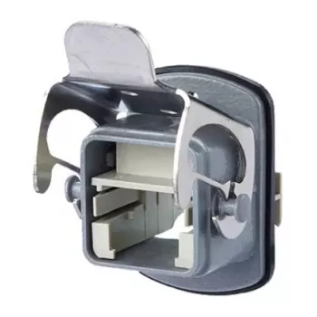 METZ CONNECT BTR E-DAT Industry IP67 V5 caixa de painel metálica com flange, cinzento