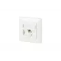 Tomada de rede RJ-45 BTR NETCOM 130B11D11002-E branco
