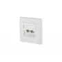 Tomada de rede RJ-45 BTR NETCOM 130B12D21002-E branco