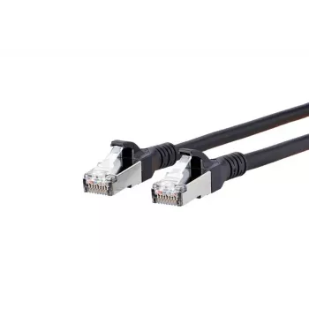 Cabo de rede METZ CONNECT Cat6A 5m preto