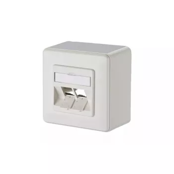 Tomada 2 x RJ-45 METZ CONNECT 130B10D20002-E branco