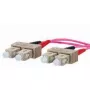Cabo de fibra ótica METZ CONNECT 151S1EOEO10E 2x SC OM4 1 m rosa