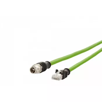 Cabo de rede METZ CONNECT 142M2X15100 Cat6a M12 para RJ-45, 10 m, verde