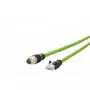 METZ CONNECT 142M2X15100 Cabo de rede Cat6a M12 para RJ-45, 10 m, verde