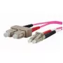 Cabo de fibra ótica METZ CONNECT 151S1EOJO10E 2x SC 2x LC OM4 1 m rosa