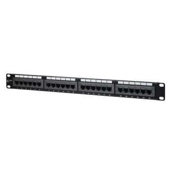 Patch panel MetzConnect 130A08-AP29-E 24 portas RJ-45 Cat5e 1U preto