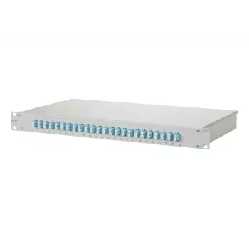 Patch panel de fibra ótica METZ CONNECT 1502557724-E LC 1U, cinzento, montagem em rack