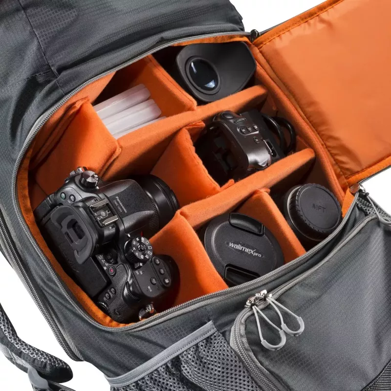 Mochila Mantona ElementsPro 40 cinzento laranja