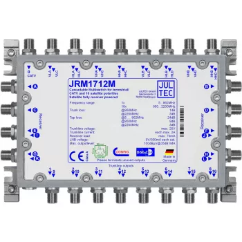 Multiswitch de satélite JULTEC JRM1712M, 17 entradas para 12 saídas, cascata