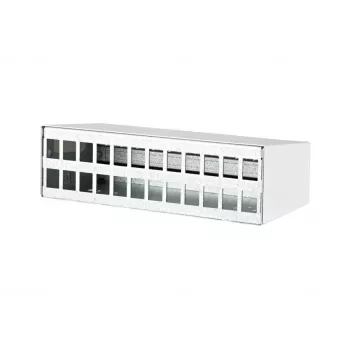 Acessório para patch panel Metz Connect 130861-2402KE montagem na parede alumínio aço zinco