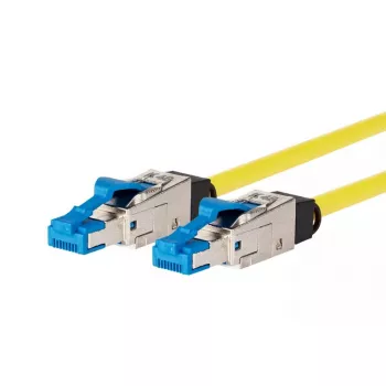 Cabo de rede METZ CONNECT 13084H1077-E 1 m Cat8.1 S/FTP amarelo