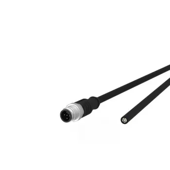 Cabo sensor/atuador METZ CONNECT 142MDA10020 M12 conector macho standard 2 m preto
