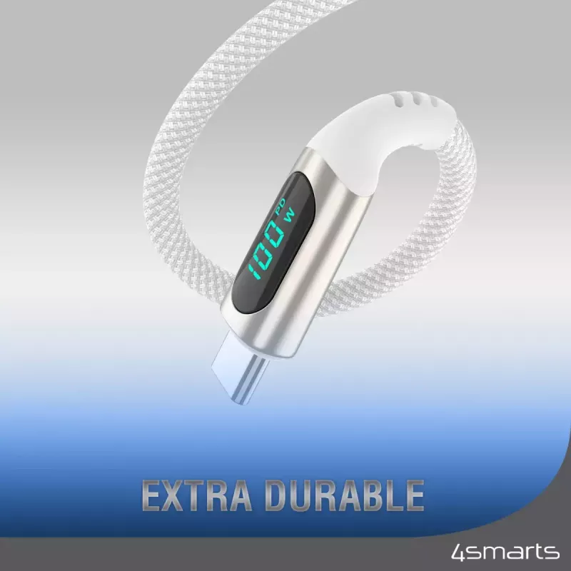 Cabo USB 4smarts 540954 3 m USB-C branco USB 2.0 0,48 Gbit/s