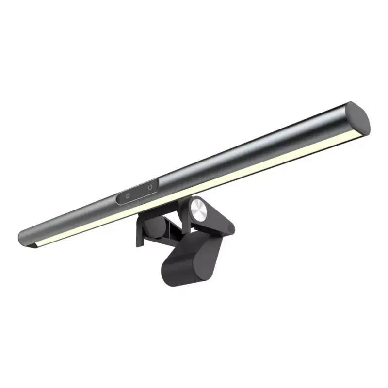 Luminária para monitor 4smarts 541710 — preto/prateado, 400 lm, USB 5V, 402×38×91 mm
