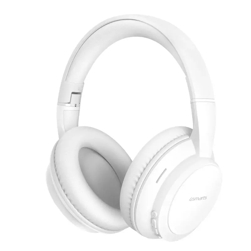 Headset 4smarts SkyBuds Wave — com fios e sem fios, Bluetooth, USB-C, circum-aural, arco de cabeça, 20–20000 Hz, cabo de 0,3 m, branco