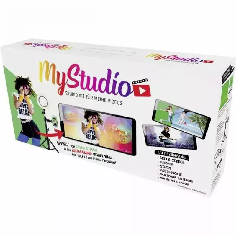 Fundo verde EASYPIX MyStudio 62020 portátil leve – fundo dobrável para fotografia e vídeo
