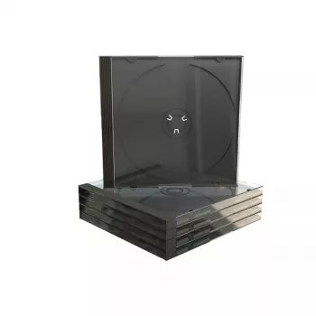 Caixa de CD MediaRange BOX31 preta transparente