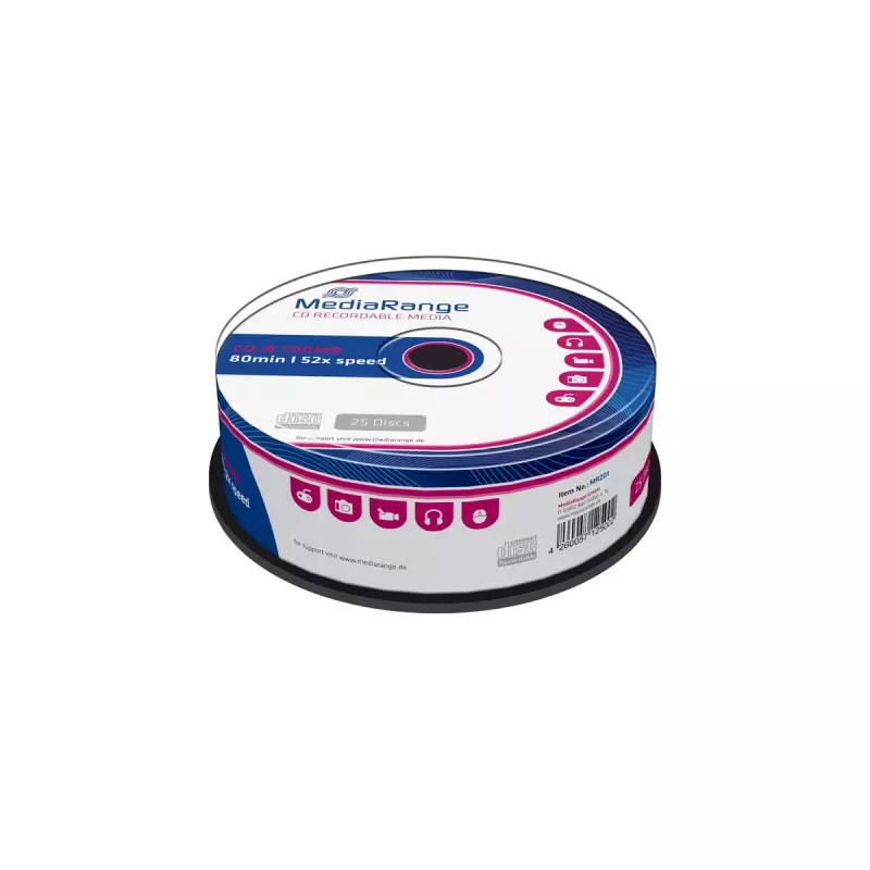 CD-R MediaRange MR201 700 MB 52x 25 unid.