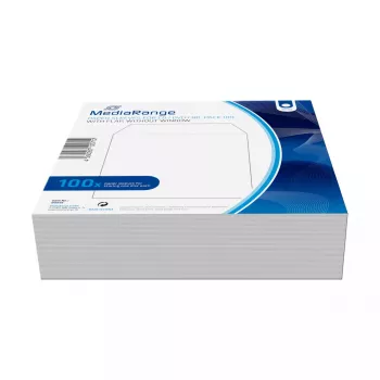 Capa protetora MediaRange BOX66 para disco ótico 1 disco branca