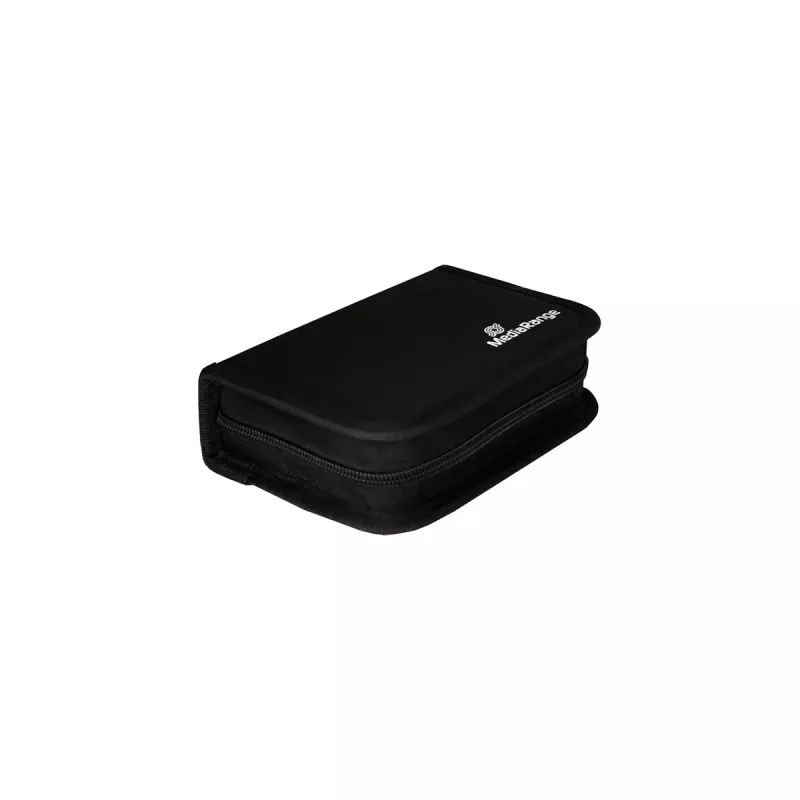 Estojo para cartões de memória MediaRange BOX98 para 3 cartões nylon preto