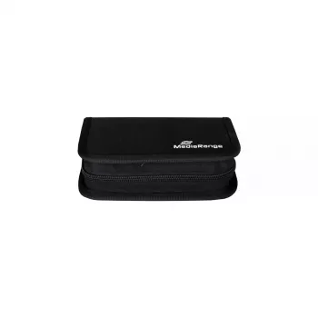 Estojo para cartões de memória MediaRange BOX98 para 3 cartões nylon preto