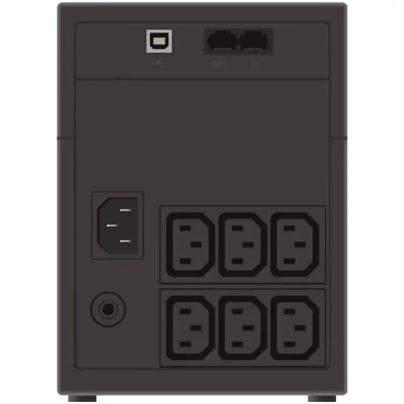 Fonte de alimentação ininterrupta PowerWalker VI 1200 line-interactive 1,2 kVA / 600 W, 6 saídas AC, bateria 7 Ah, mini torre