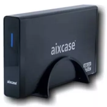 Caixa de armazenamento Aixcase AIX-BL35SU3 preta 3,5 polegadas