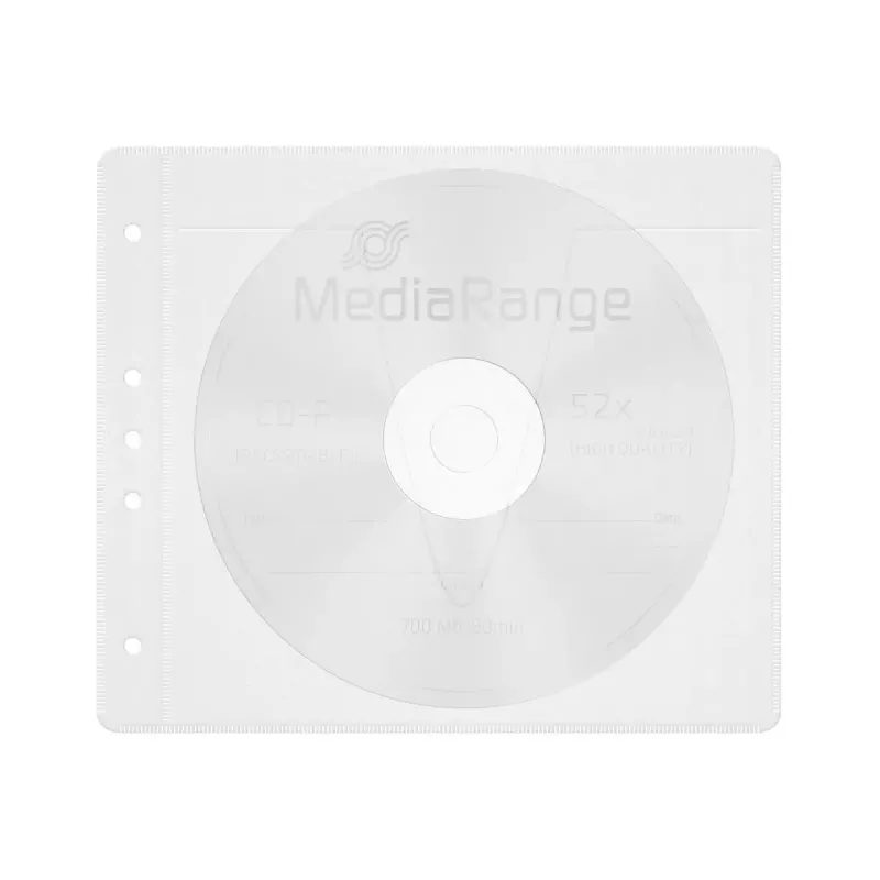 Estojo de proteção MediaRange BOX60 para 2 discos branco