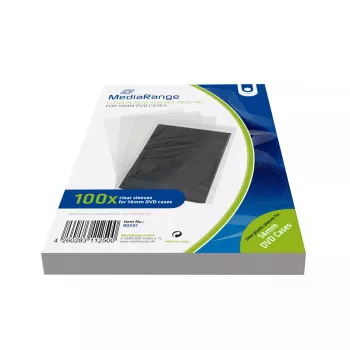 Estojo de proteção MediaRange para CD-/DVD virgens 1 disco transparente