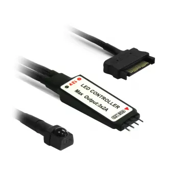 Controlador de iluminação smart home Nanoxia NXRGBC wireless preto branco