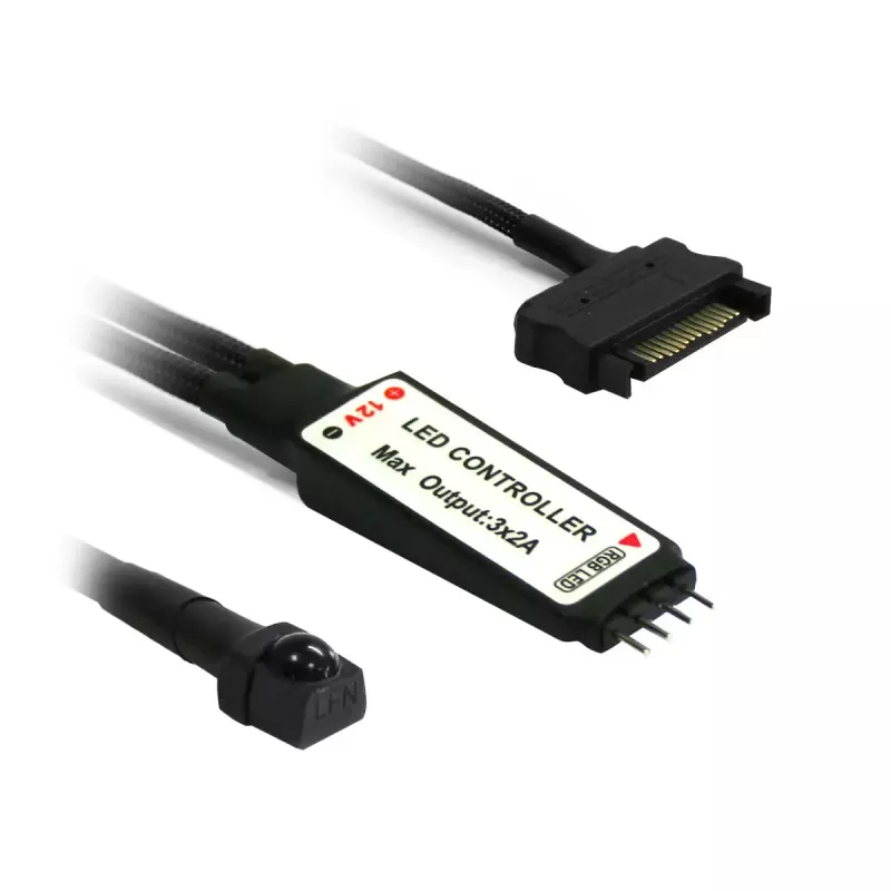Controlador de iluminação smart home Nanoxia NXRGBC wireless preto branco