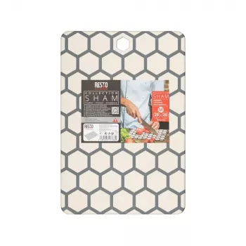 Tábua de corte retangular de plástico Resto Kitchenware 95402 cinzento branco