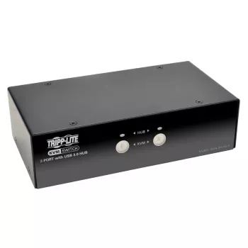 KVM switch DisplayPort de 2 portas com áudio e hub USB 3.0 EATON B004-DPUA2-K — DisplayPort, teclado/rato USB, 2560×1600, cabo de 1,2 m
