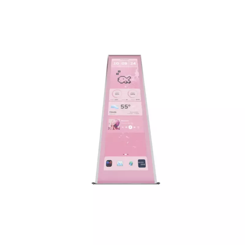 Monitor tátil HYTE Y70 Touch Display Upgrade Strawberry Milk — ecrã tátil rosa de 14,5 polegadas
