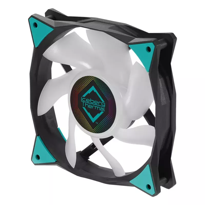 Ventoinha Iceberg Thermal IceGALE ARGB 12 cm preta