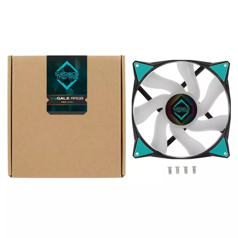 Ventoinha Iceberg Thermal IceGALE ARGB 14 cm preto