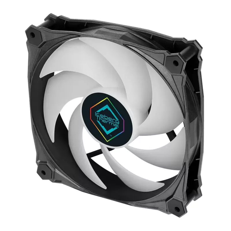 Ventoinha Iceberg Thermal IceGALE Lightning ARGB 12 cm preto 3 unid.