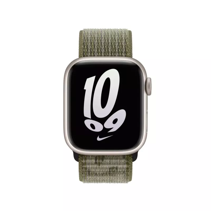 Pulseira para Apple Smartwatch MPHX3ZM/A — nylon, branco e verde, pulso 130–190 mm