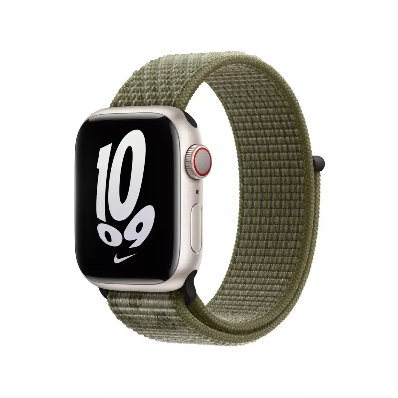 Pulseira para Apple Smartwatch MPHX3ZM/A — nylon, branco e verde, pulso 130–190 mm